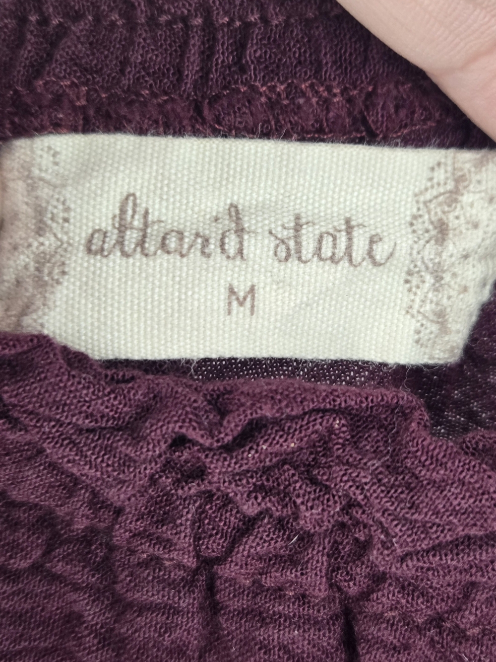 Altar'd State M Off-Shoulder Bell-Sleeve Boho Prairie Cottage Pioneer 100% Rayon - Picture 2 of 15
